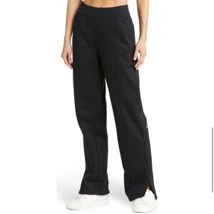 ALO Yoga Black Track Pants with High-Rise Waist